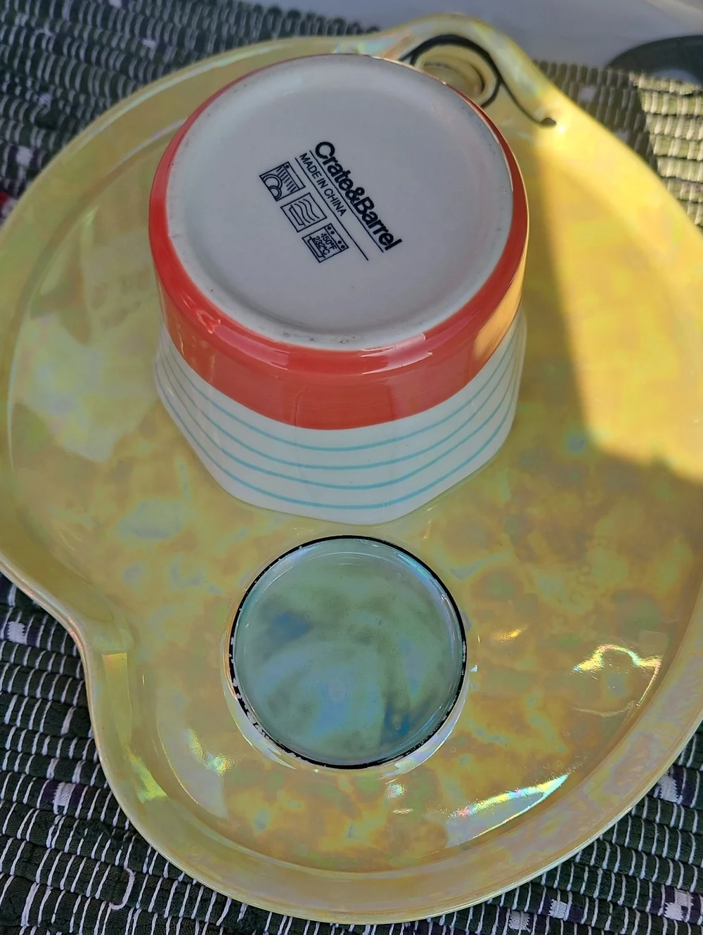 🧊🧊🧊 CRATE&BARREL Ramekins & Vintage Lusterware Trays 🧊🧊🧊